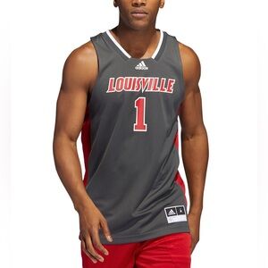 Men’s Adidas Louisville Cardinals Retro Basketball Jersey College Size Medium